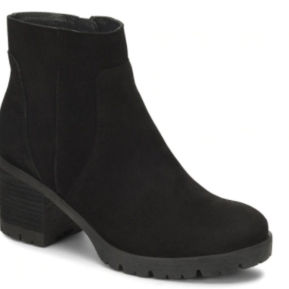 Kork-Ease Shoes - New Korks EASE Esmerelda Black Suede Chunky Heeled ANKLE BOOT Bootie 9.5M NIB